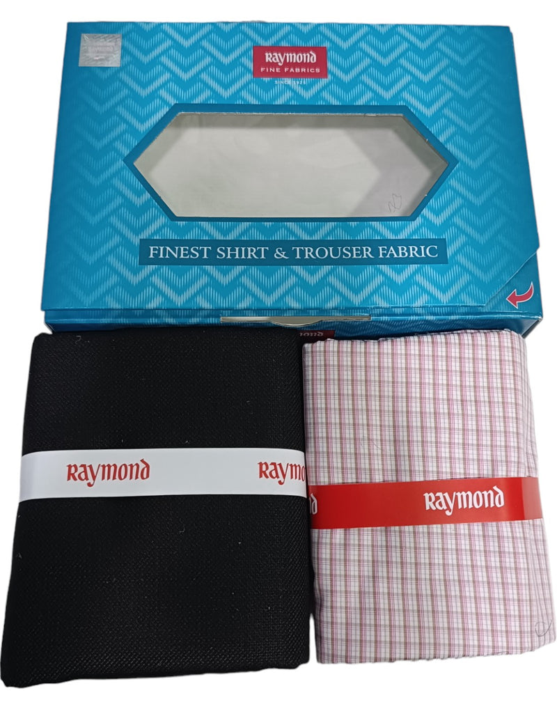 Raymond Unstitched Cotton  Checkered Shirt & Trouser Fabric