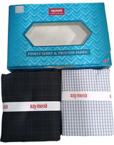 Raymond Unstitched Cotton  Checkered Shirt & Trouser Fabric