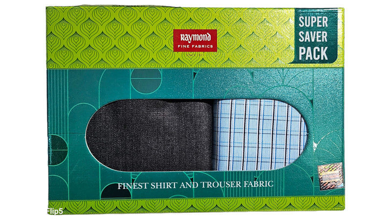 Latest Raymond Unstitched Cotton Checkered Shirt & Trouser Fabric