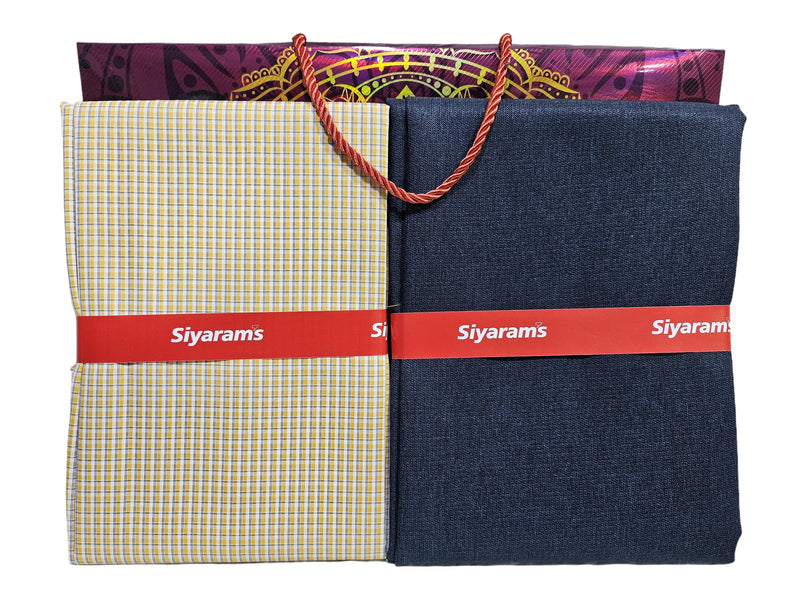 Siyaram Cotton Printed Shirt & Trouser Fabric (Unstitched)