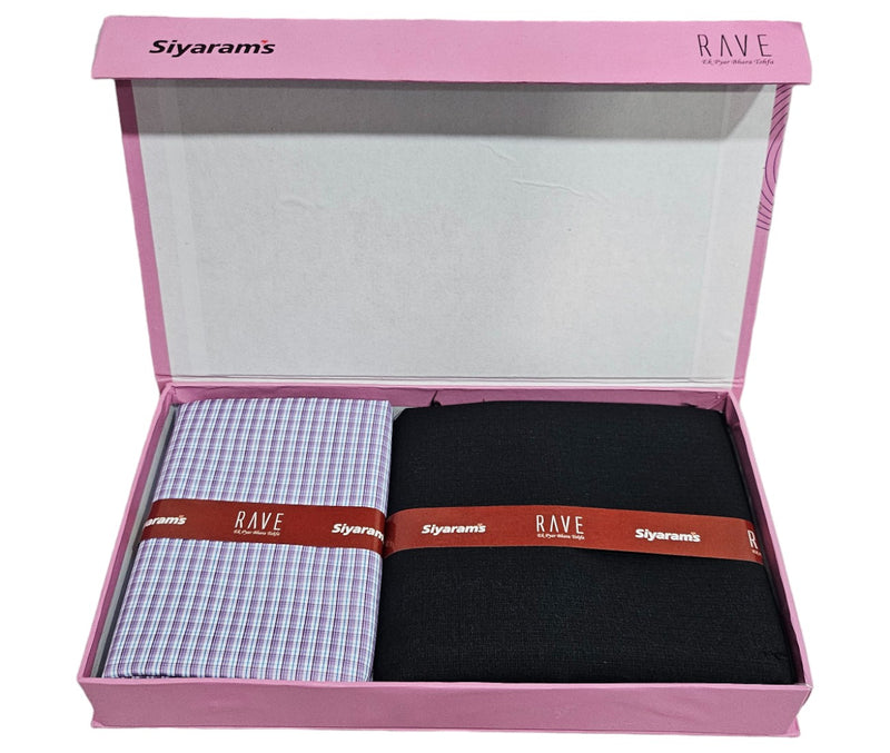 Siyaram"s Unstitched Cotton Checks Shirt & Trouser Fabric.