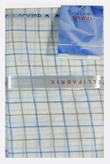 Arvind Linen Checkered Shirt Fabric