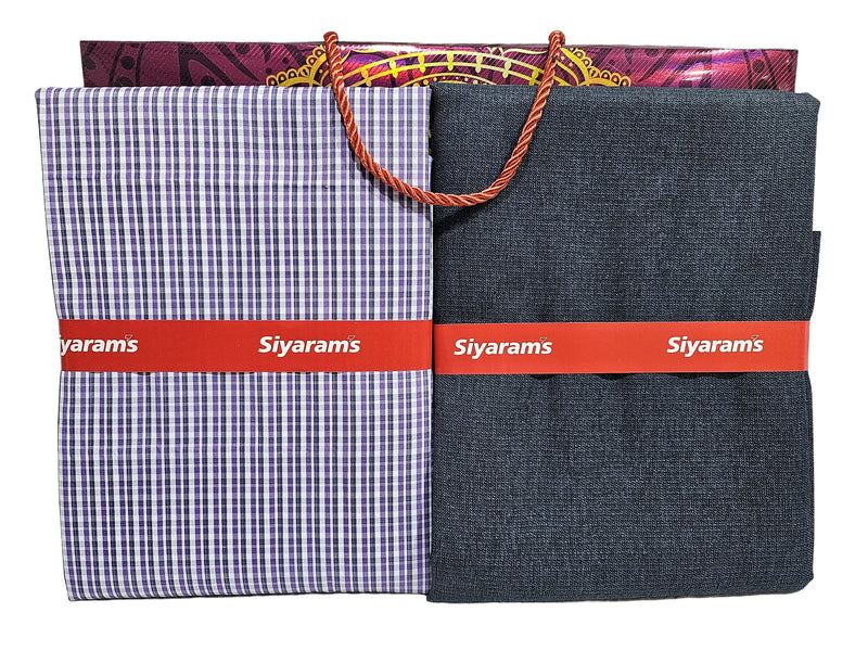 Siyaram Cotton Printed Shirt & Trouser Fabric (Unstitched)