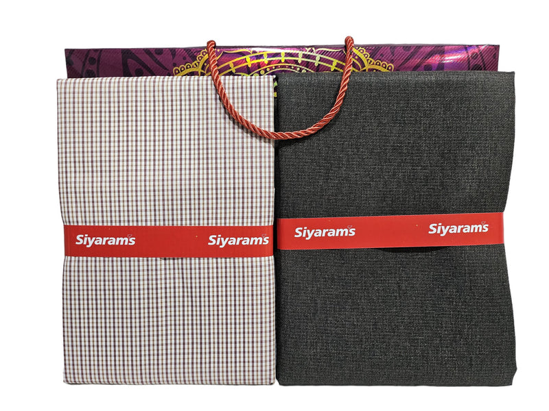 Siyaram Cotton Printed Shirt & Trouser Fabric (Unstitched)