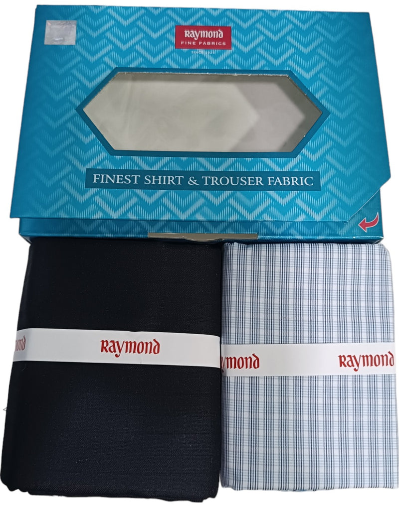 Raymond Unstitched Cotton  Checkered Shirt & Trouser Fabric