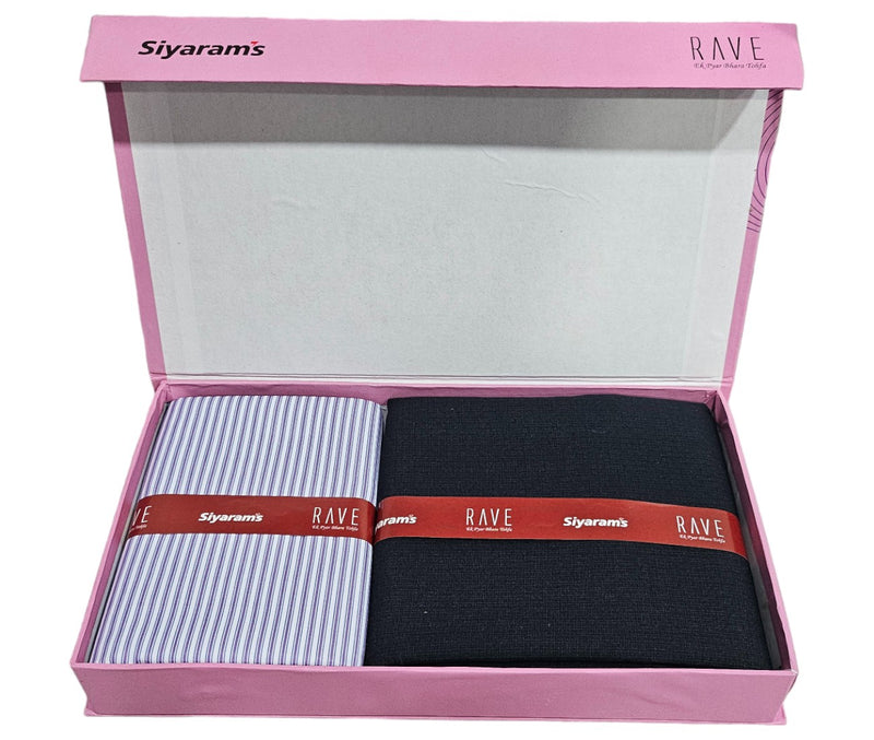 Siyaram"s Unstitched Cotton Checks Shirt & Trouser Fabric.