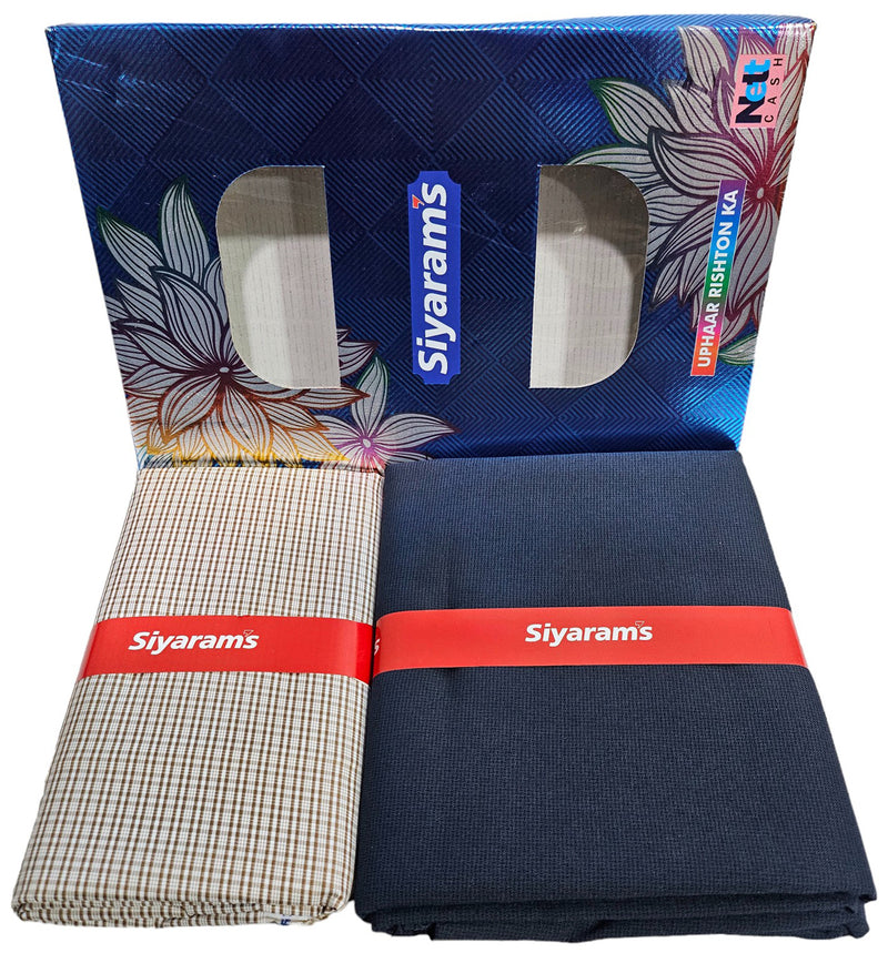 Siyaram Cotton Printed Shirt & Trouser Fabric (Unstitched)