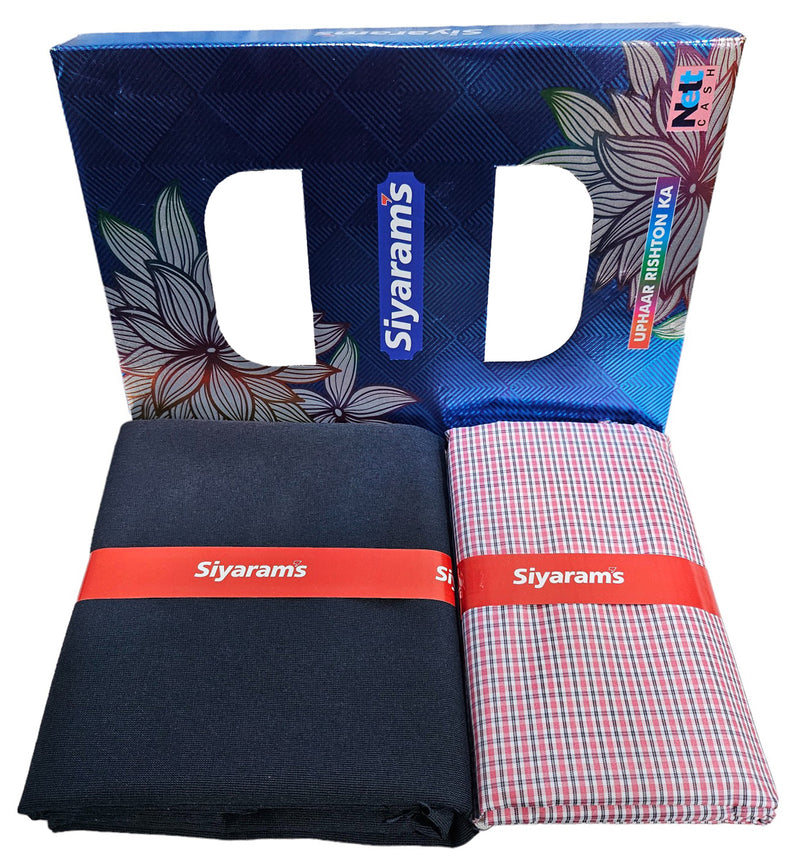 Siyaram Cotton Printed Shirt & Trouser Fabric (Unstitched)