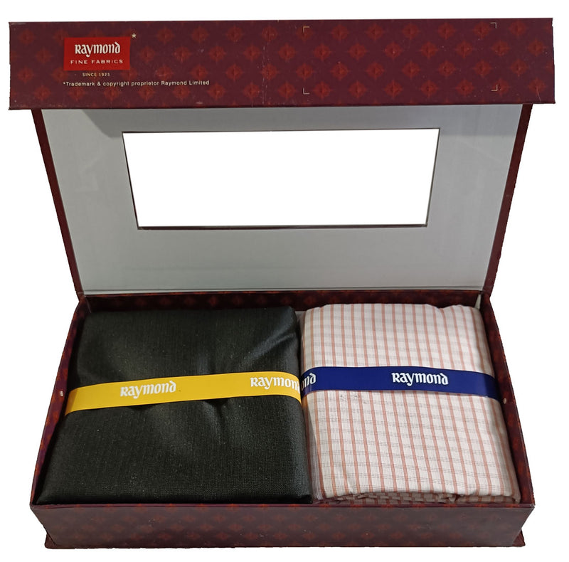 Raymond Unstitched Cotton  Checkered Shirt & Trouser Fabric