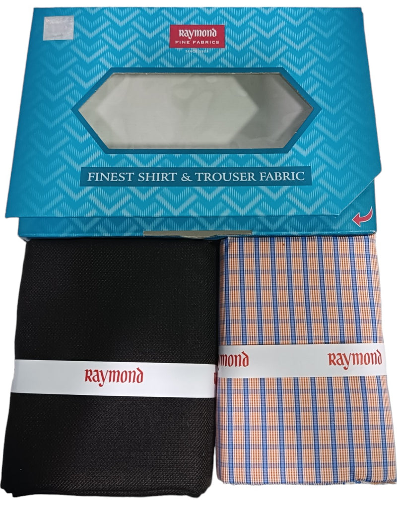 Raymond Unstitched Cotton  Checkered Shirt & Trouser Fabric