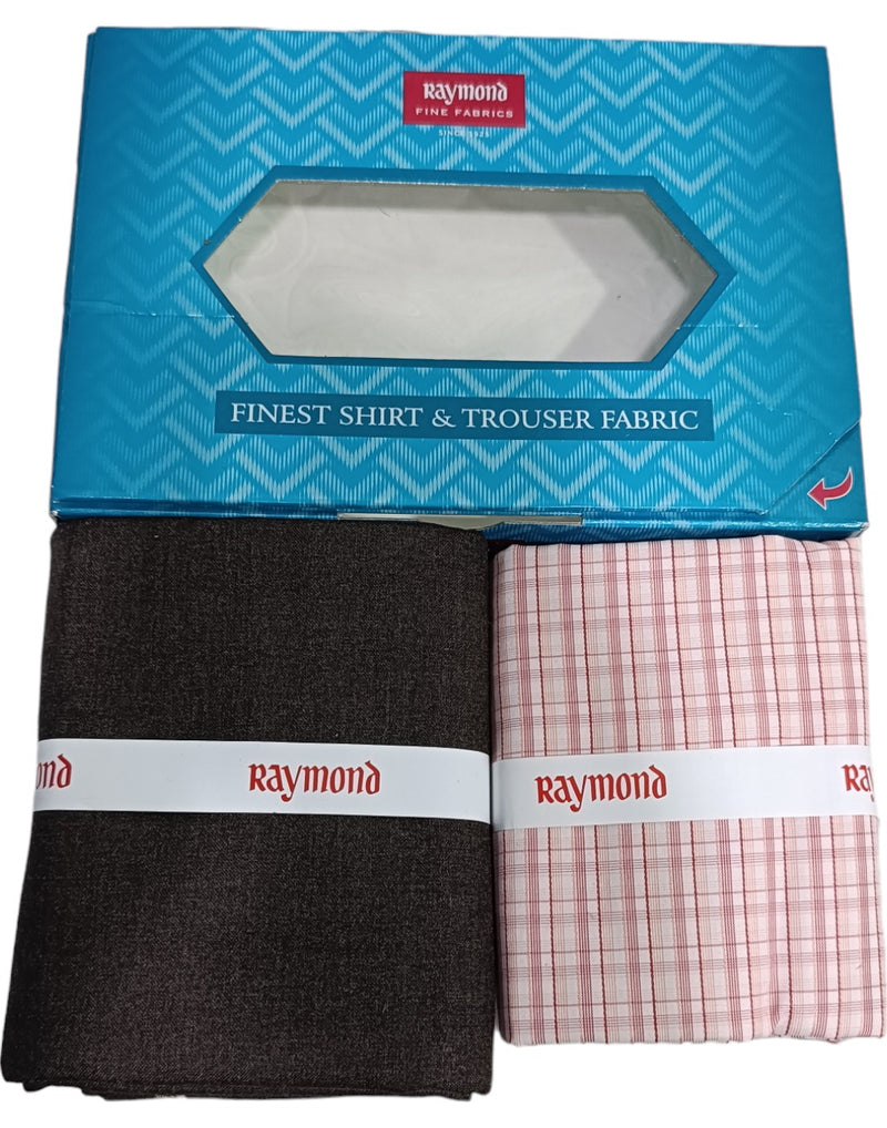 Raymond Unstitched Cotton  Checkered Shirt & Trouser Fabric