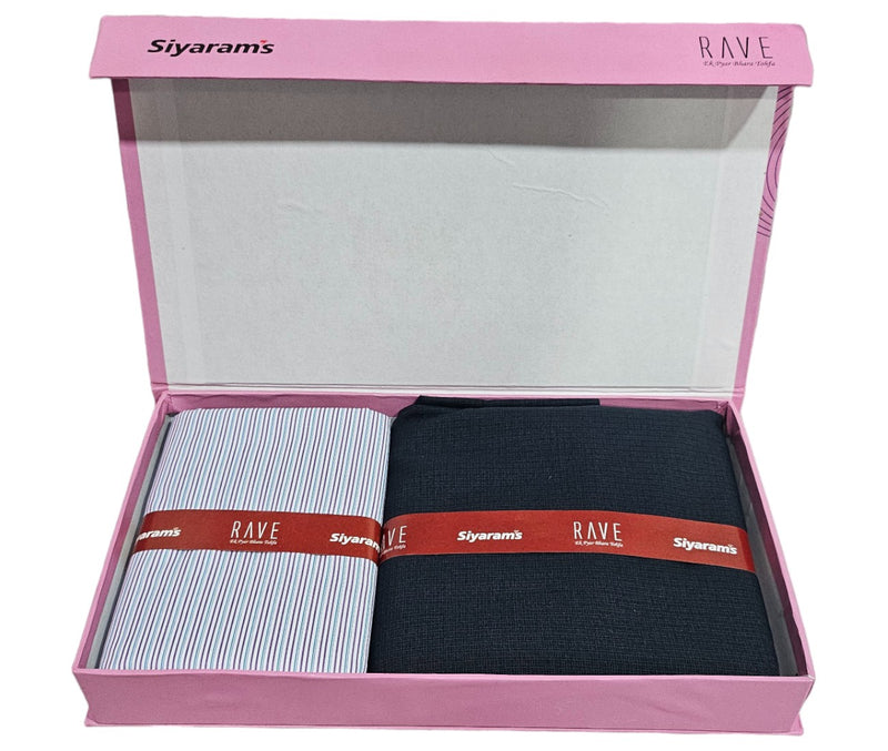 Siyaram"s Unstitched Cotton Checks Shirt & Trouser Fabric.