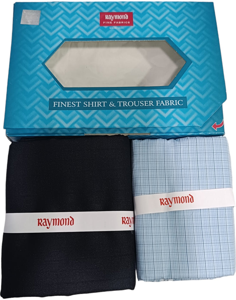 Raymond Unstitched Cotton  Checkered Shirt & Trouser Fabric