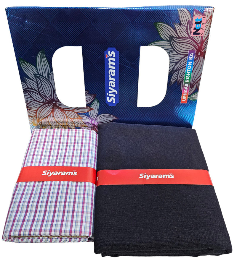 Siyaram Cotton Printed Shirt & Trouser Fabric (Unstitched)