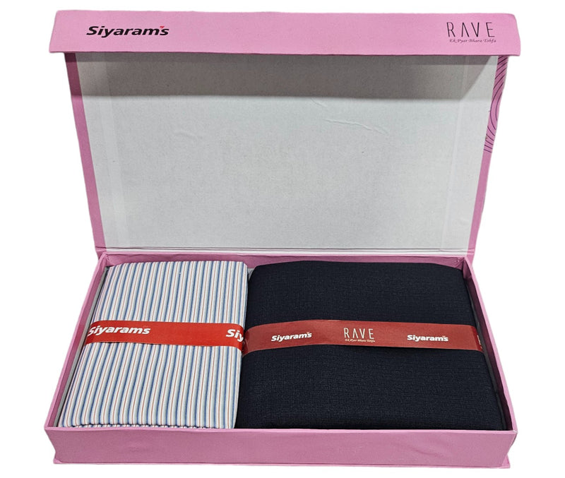 Siyaram"s Unstitched Cotton Checks Shirt & Trouser Fabric.