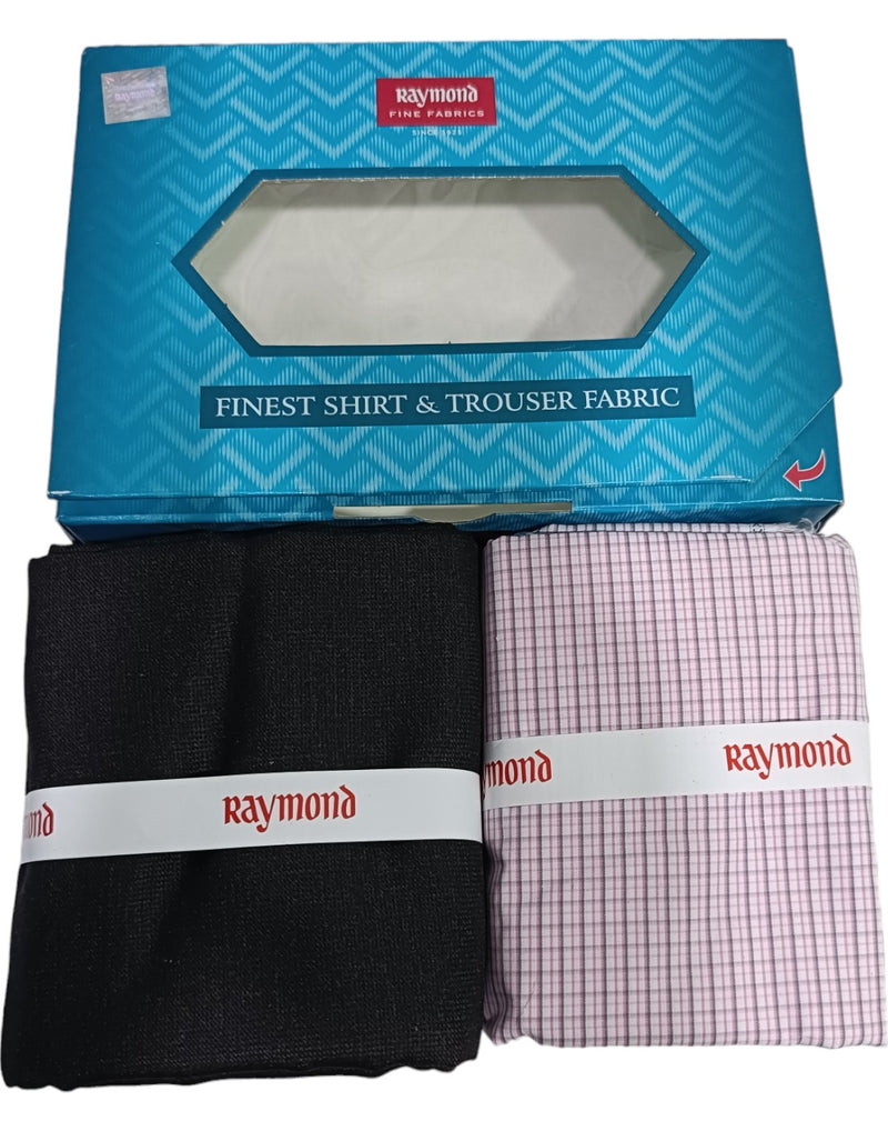 Raymond Unstitched Cotton  Checkered Shirt & Trouser Fabric