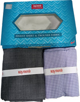 Raymond Unstitched Cotton  Checkered Shirt & Trouser Fabric