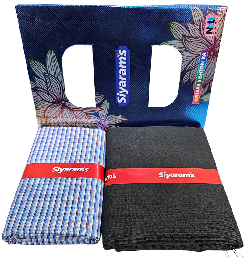 Siyaram Cotton Printed Shirt & Trouser Fabric (Unstitched)