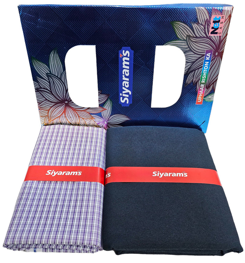 Siyaram Cotton Printed Shirt & Trouser Fabric (Unstitched)