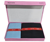 Siyaram"s Unstitched Cotton Checks Shirt & Trouser Fabric.