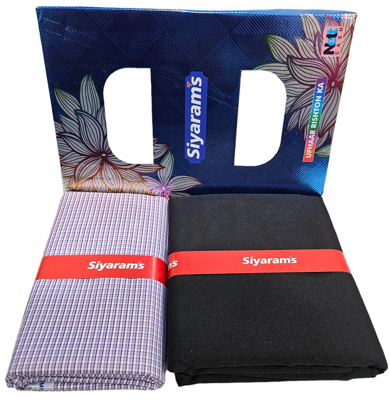 Siyaram Cotton Printed Shirt & Trouser Fabric (Unstitched)