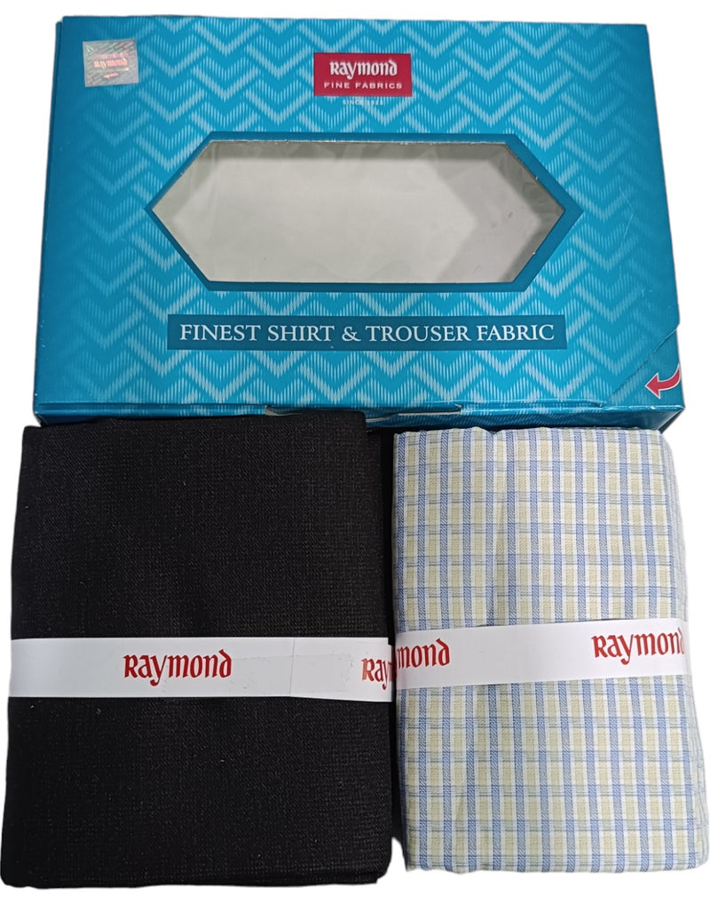 Raymond Unstitched Cotton  Checkered Shirt & Trouser Fabric