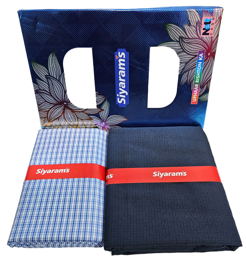 Siyaram Cotton Printed Shirt & Trouser Fabric (Unstitched)