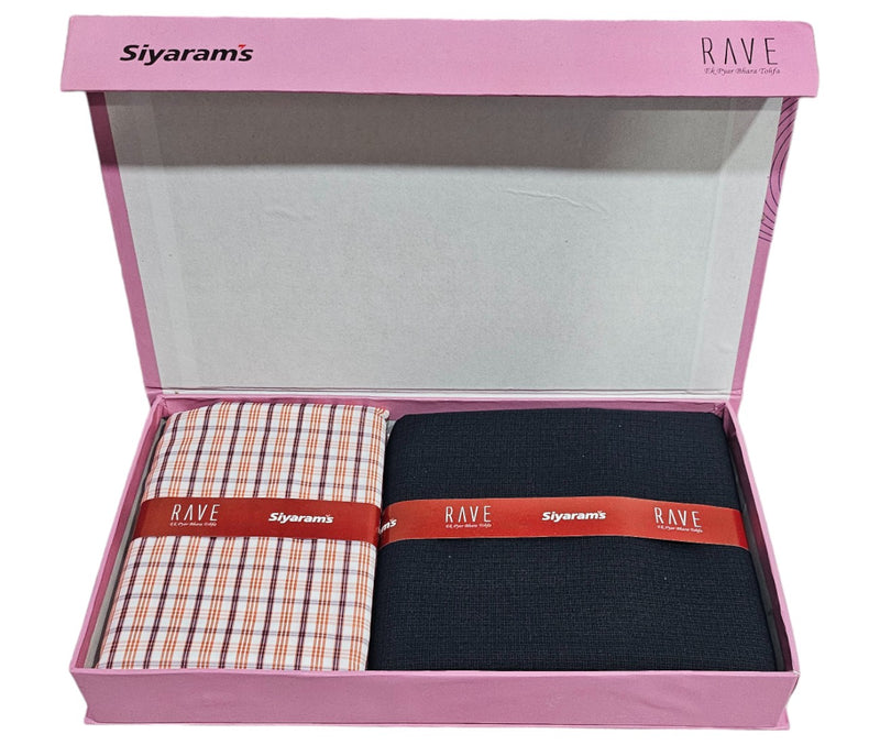 Siyaram"s Unstitched Cotton Checks Shirt & Trouser Fabric.