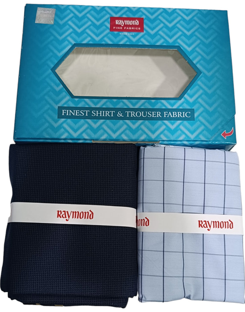 Raymond Unstitched Cotton  Checkered Shirt & Trouser Fabric