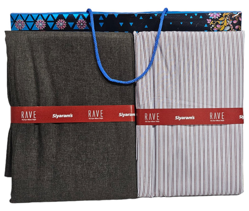 Siyaram Cotton Printed Shirt & Trouser Fabric (Unstitched)