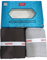 Raymond Unstitched Cotton  Checkered Shirt & Trouser Fabric