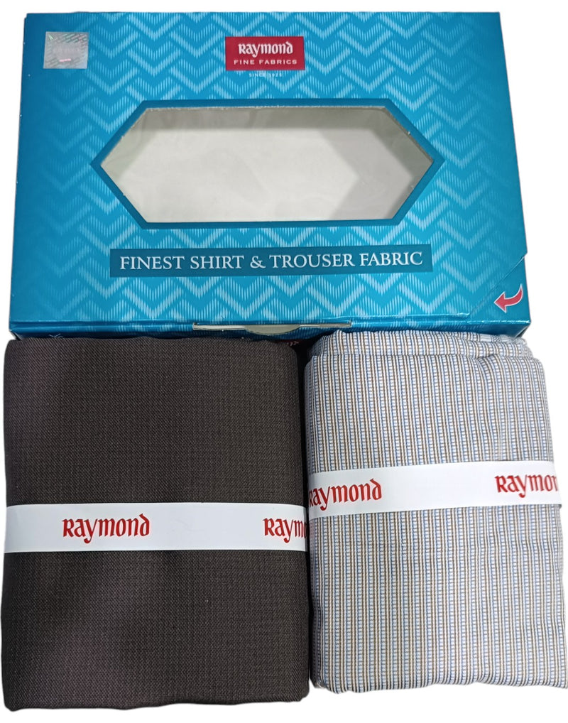 Raymond Unstitched Cotton  Checkered Shirt & Trouser Fabric