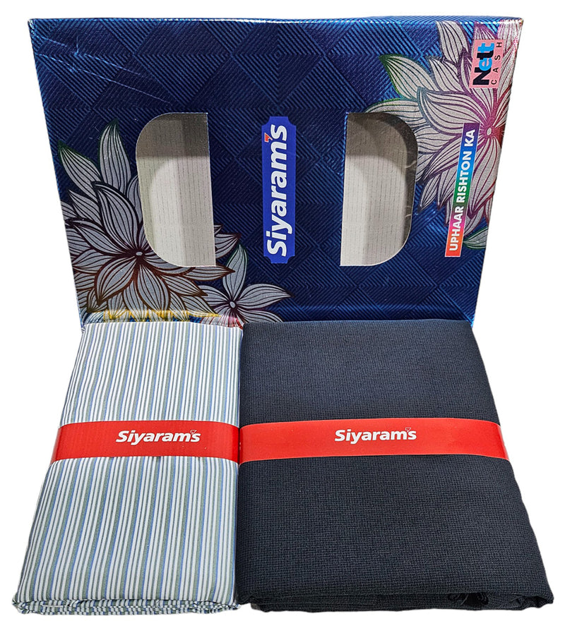 Siyaram Cotton Printed Shirt & Trouser Fabric (Unstitched)