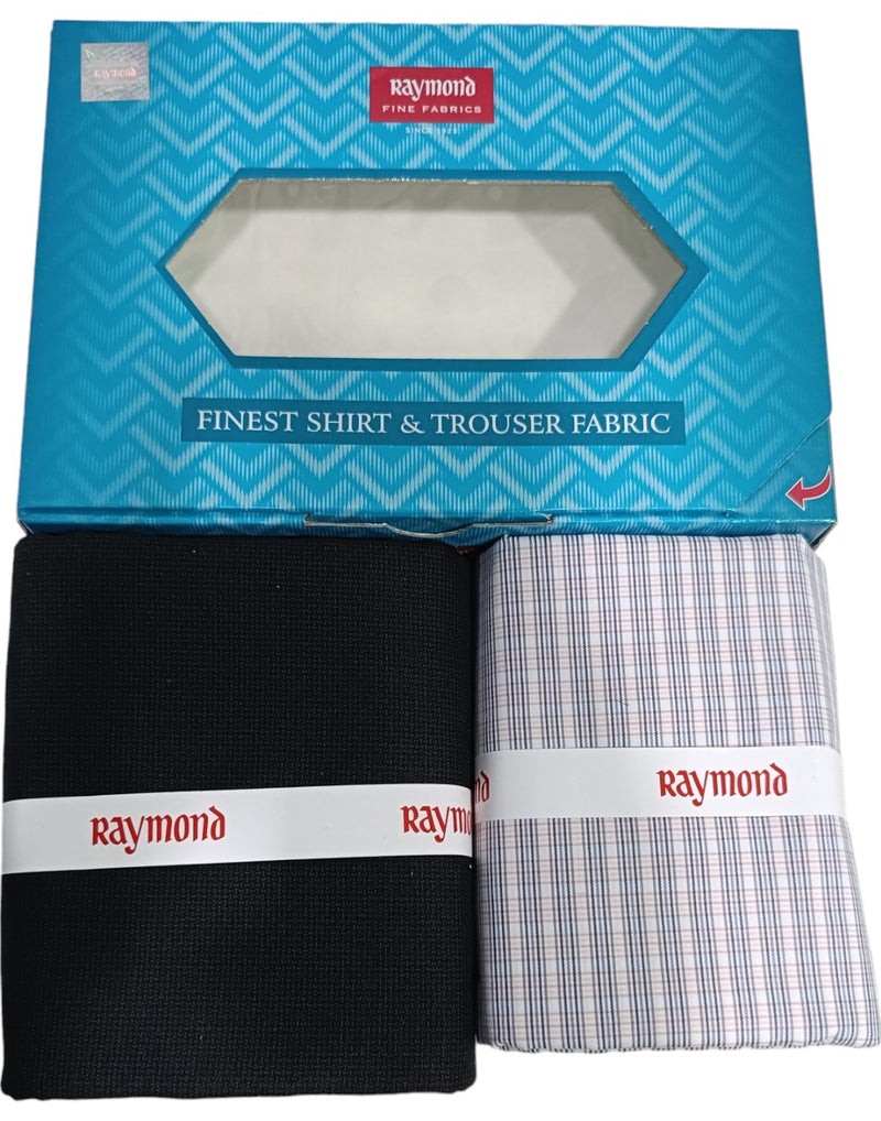 Raymond Unstitched Cotton  Checkered Shirt & Trouser Fabric