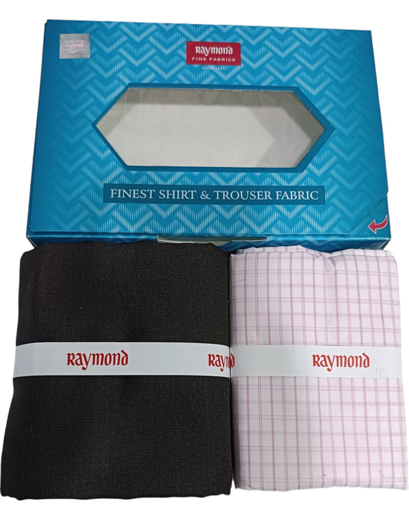 Raymond Unstitched Cotton  Checkered Shirt & Trouser Fabric