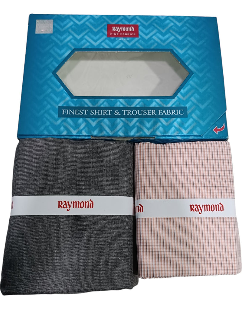 Raymond Unstitched Cotton  Checkered Shirt & Trouser Fabric