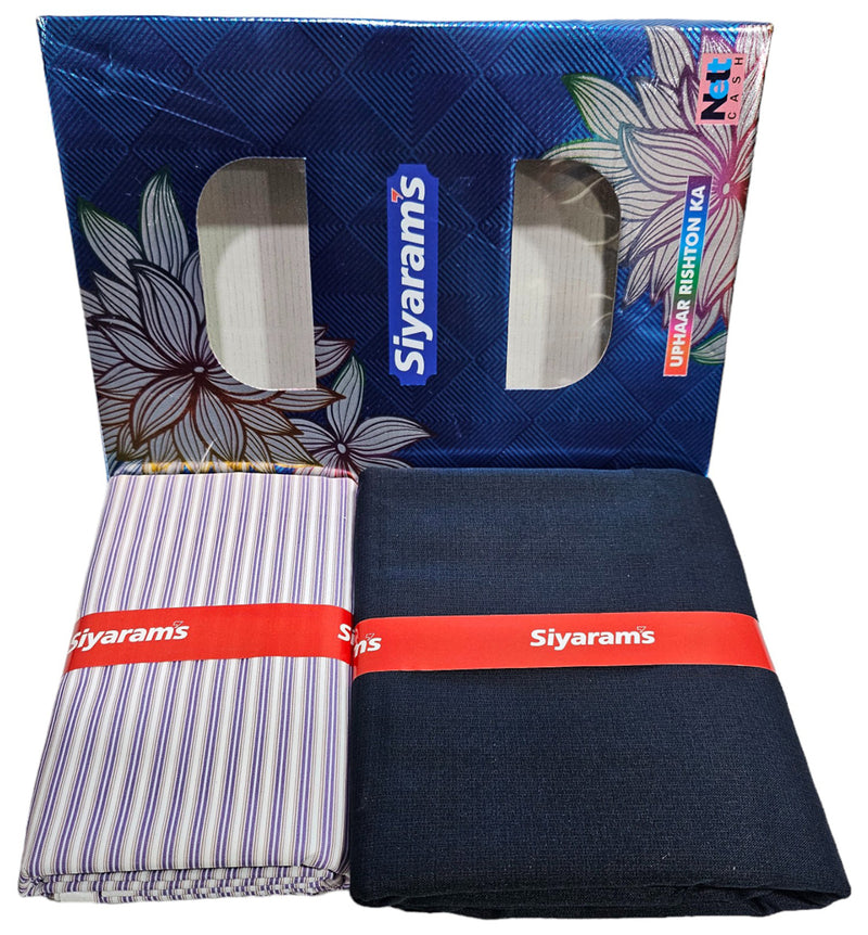 Siyaram Cotton Printed Shirt & Trouser Fabric (Unstitched)