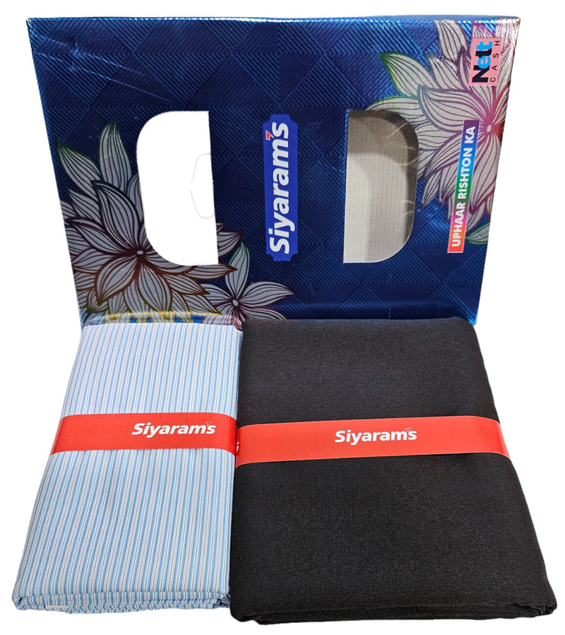 Siyaram Cotton Printed Shirt & Trouser Fabric (Unstitched)