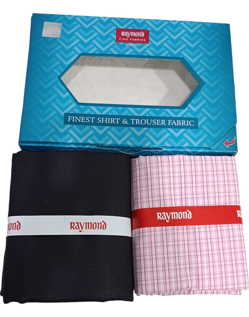 Raymond Unstitched Cotton  Checkered Shirt & Trouser Fabric