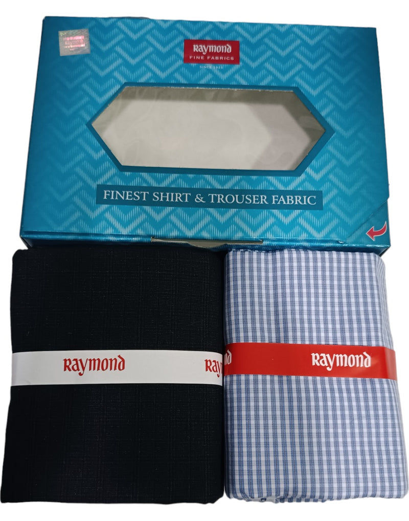 Raymond Unstitched Cotton  Checkered Shirt & Trouser Fabric