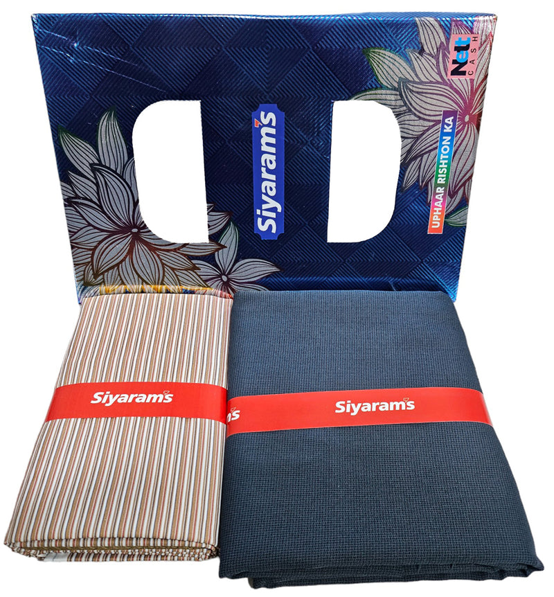 Siyaram Cotton Printed Shirt & Trouser Fabric (Unstitched)