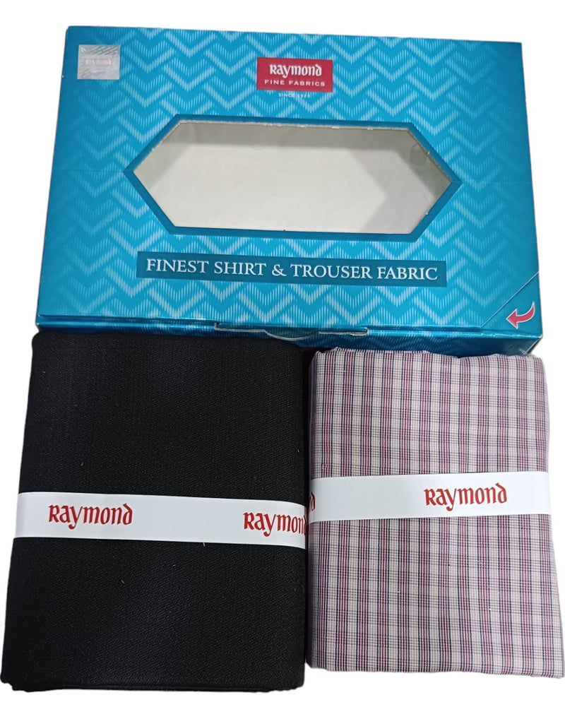 Raymond Unstitched Cotton  Checkered Shirt & Trouser Fabric