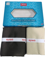 Raymond Unstitched Cotton  Checkered Shirt & Trouser Fabric