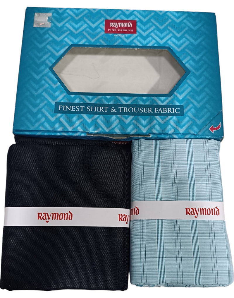 Raymond Unstitched Cotton  Checkered Shirt & Trouser Fabric