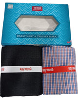 Raymond Unstitched Cotton  Checkered Shirt & Trouser Fabric