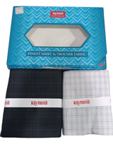 Raymond Unstitched Cotton  Checkered Shirt & Trouser Fabric