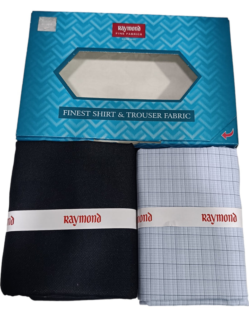 Raymond Unstitched Cotton  Checkered Shirt & Trouser Fabric