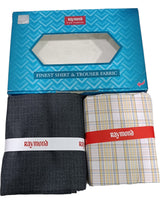 Raymond Unstitched Cotton  Checkered Shirt & Trouser Fabric