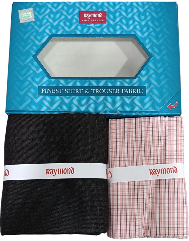 Raymond Unstitched Cotton  Checkered Shirt & Trouser Fabric