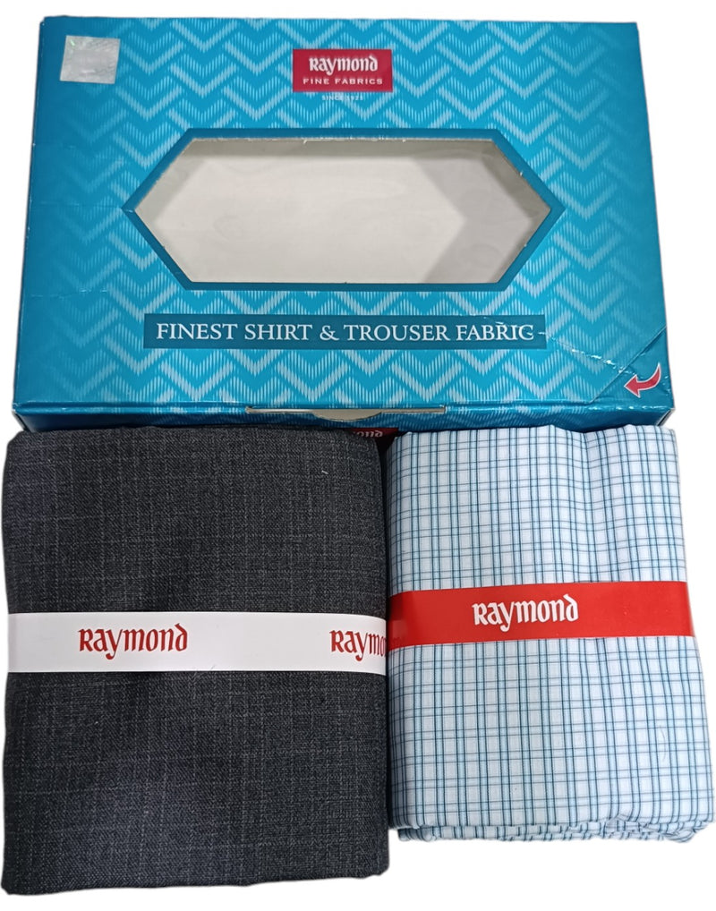 Raymond Unstitched Cotton  Checkered Shirt & Trouser Fabric